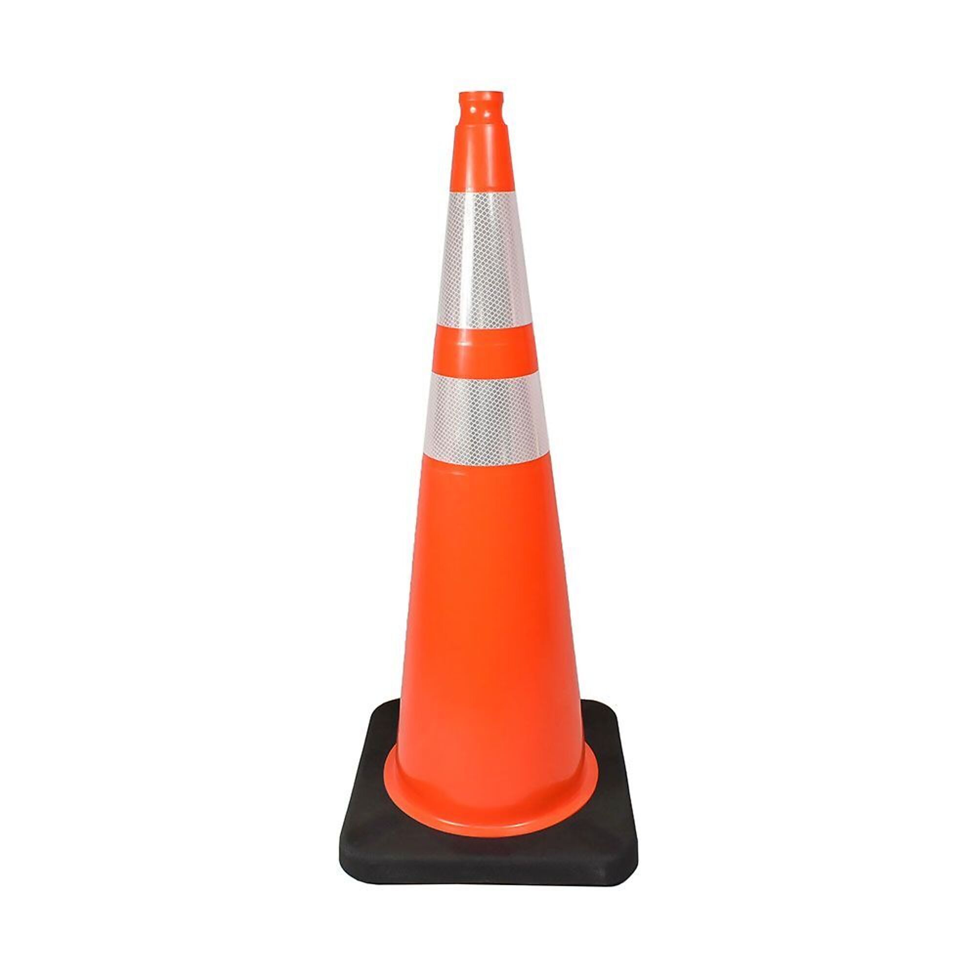Interstate Safety 50036 36 Inch PVC 10lbs Traffic Cone with Dual- Reflective Bands - Orange